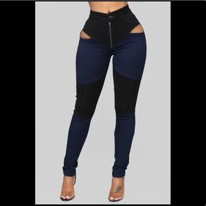 Fashion Nova Cutout high rise jeans